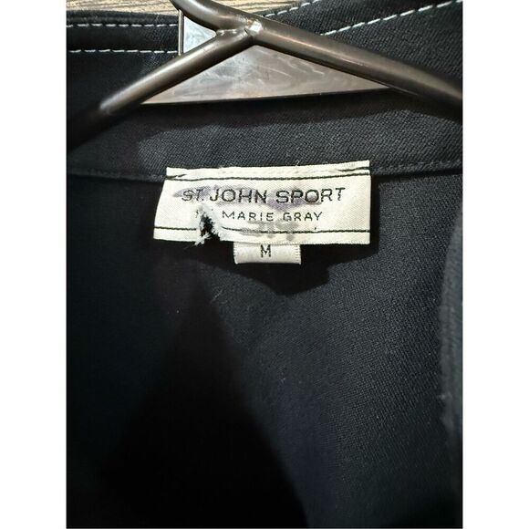 St John Sport by Marie Gray black jacket sz M - Picture 3 of 6
